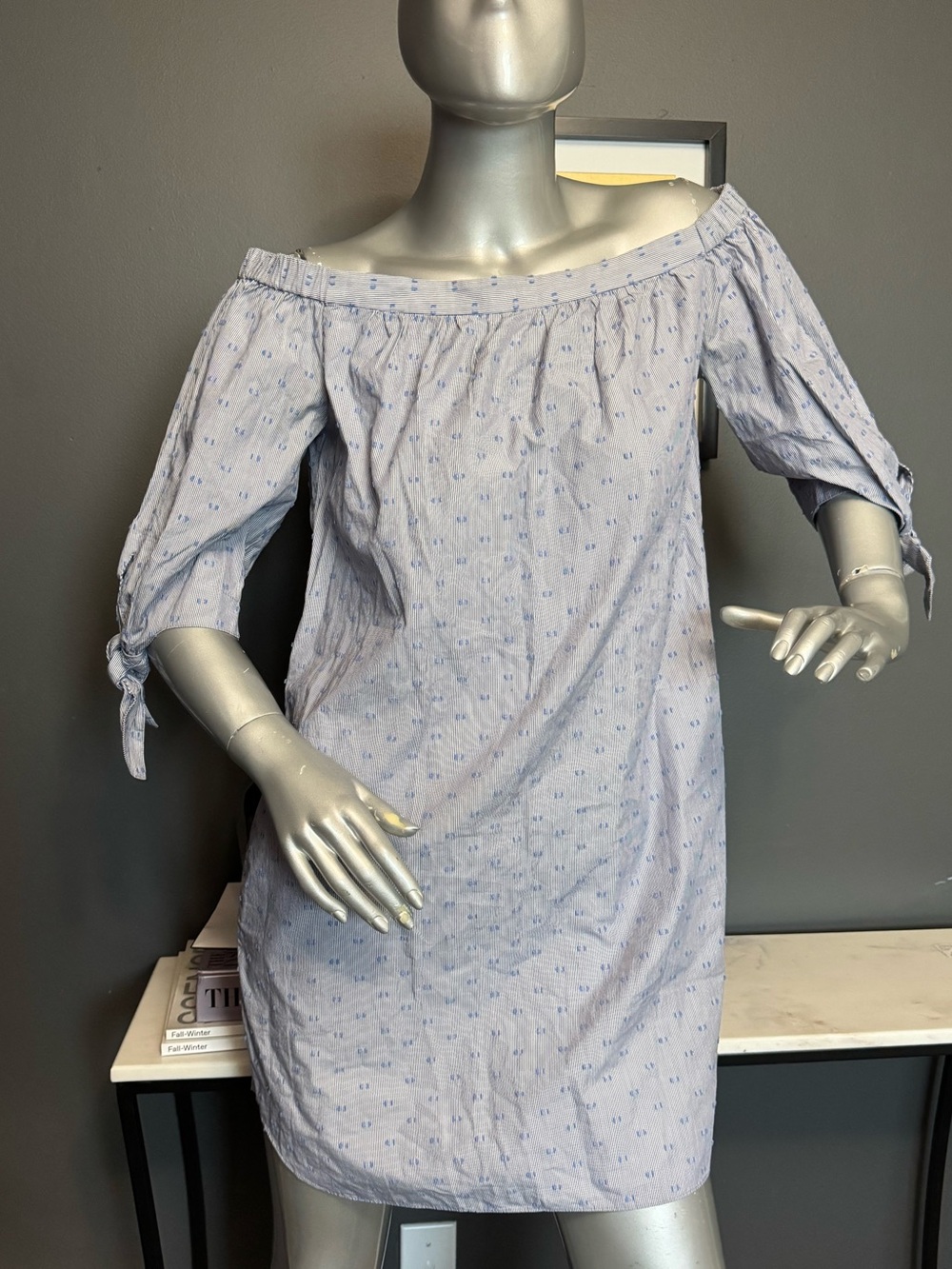 BCBGMaxAzria 100% Cotton Off Shoulder Dress